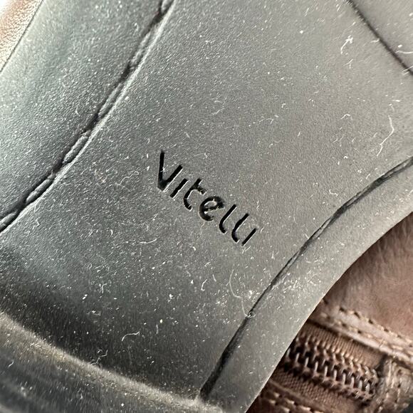 Two Tone Leather Riding Boots Women’s SZ 36 Equestrian Buckle Zip Low Heel Luxe - Picture 9 of 13